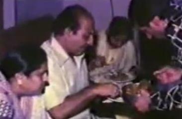 Rafi with his wife having lunch