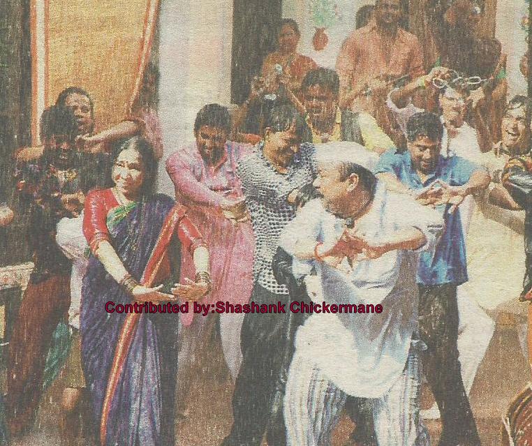 Asha Bhosale in a dance sequence in the film with others 