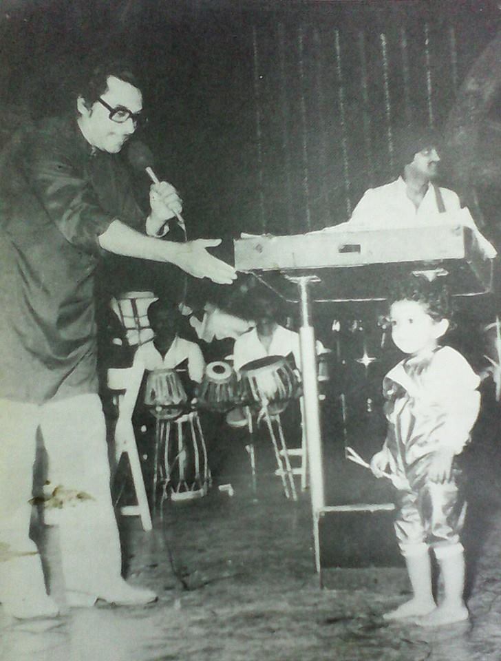 Kishoreda with his son Sumeet Kumar in the concert