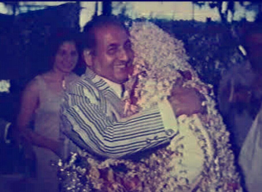 Mohd Rafi giving blessing to his son in the wedding ceremony