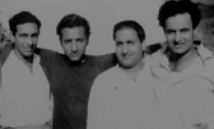 Mohd Rafi with Mukesh, Talat Mohd & GM Durrani