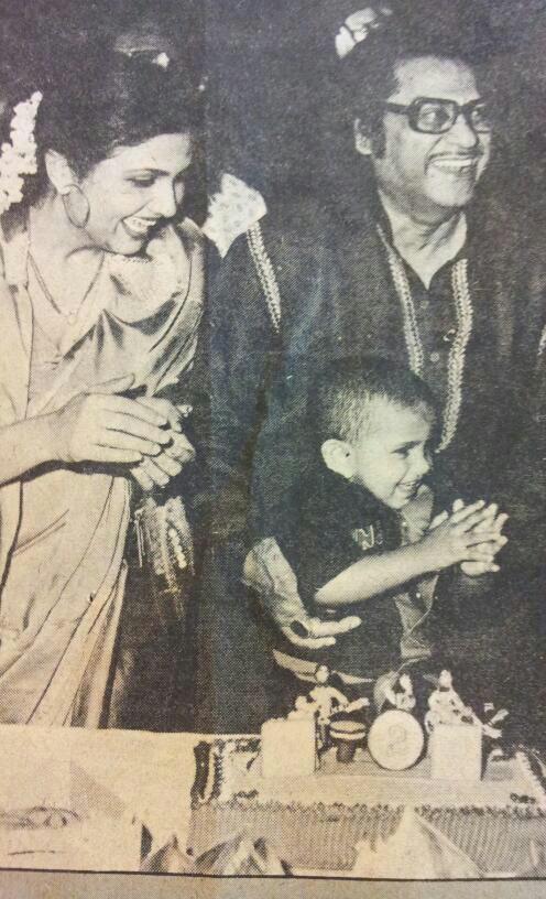 Kishore Kumar and wife Leena Chandavarkar celebrating with Sumeet Kumar