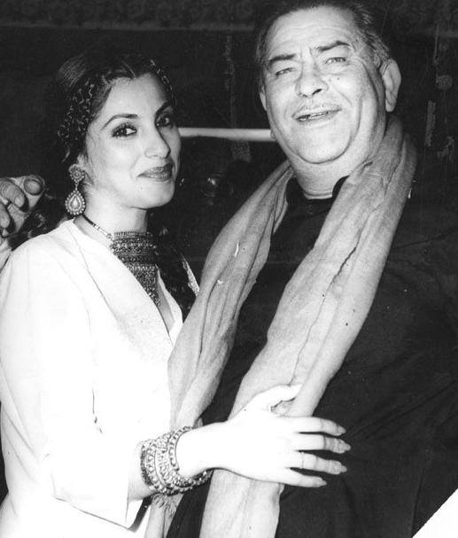 Raj Kapoor with Dimple Kapadia
