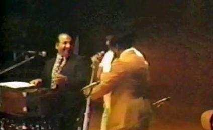 Mohd Rafi with Mehmood, Johny Wiskey singing in a concert