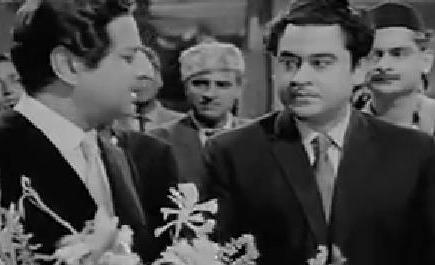 Kishoreda with Pran in the film
