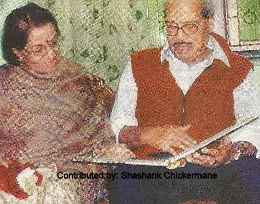 Mannadey with his wife.