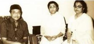 Lata with Usha Mangeshkar & Bhupendra Hazarika