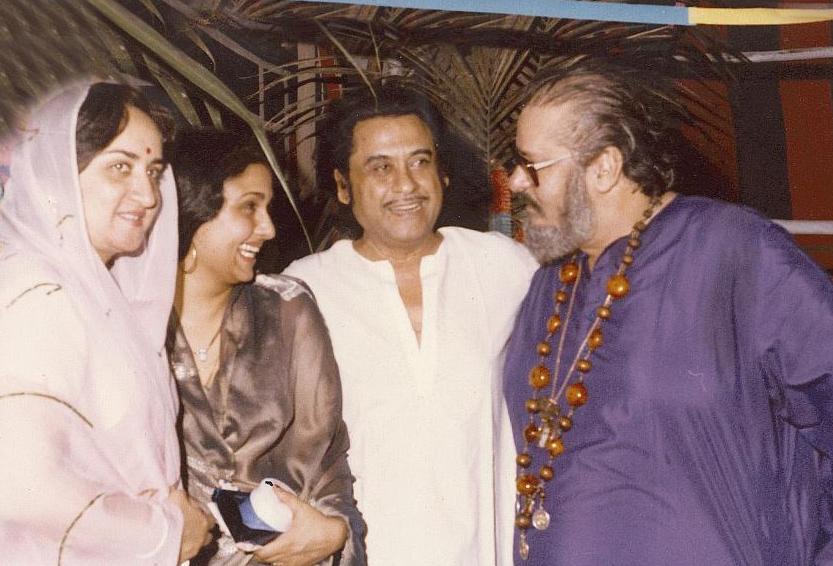 Kishore Kumar with Leena Chandavarkar and Shammi Kapoor with Neila Devi