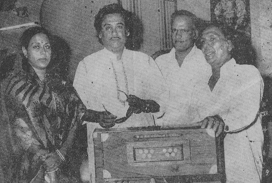 Kishoreda with Shankar & others in the recording studio
