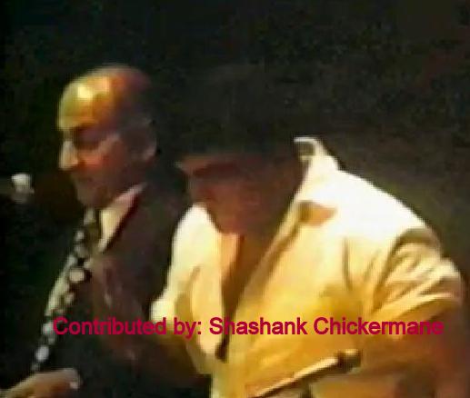 Mohd Rafi with Mehmood in a concert
