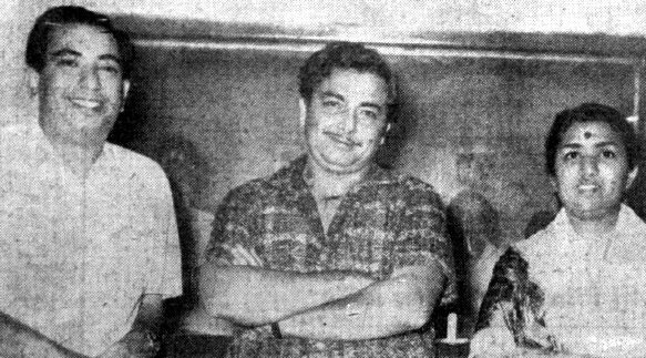 Mahendra Kapoor with Madan Mohan & Lata Mangeshkar