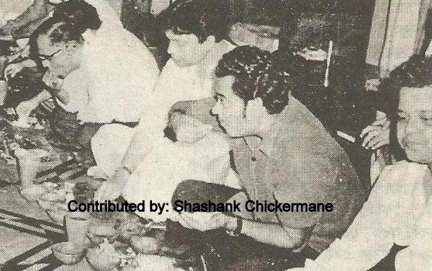 Kishoreda having lunch with others in a function