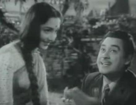 Kishoreda with Sadhana in the film