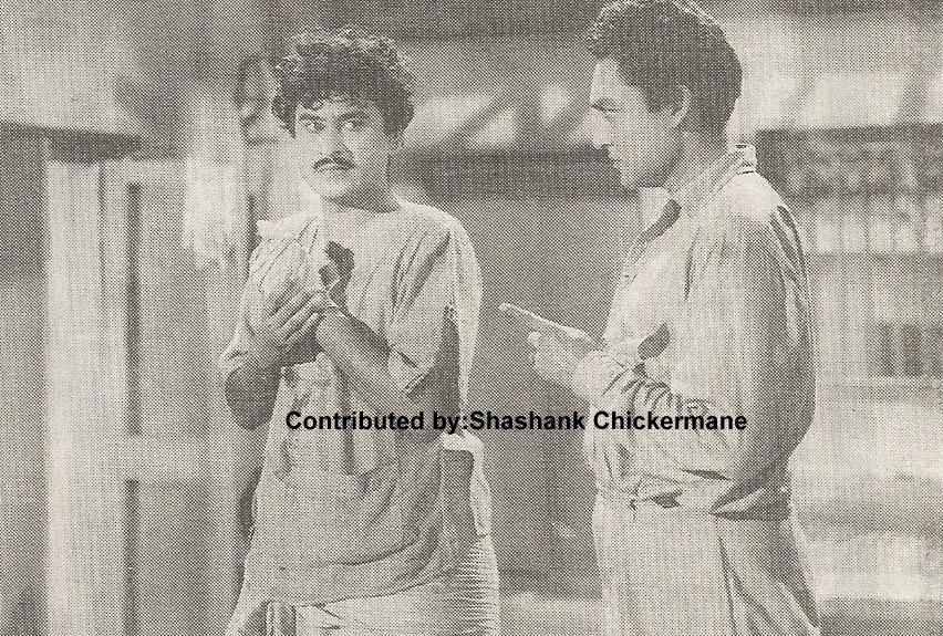 Kishoreda & Ashok Kumar in a film