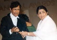 Lata with Dev Anand in the function