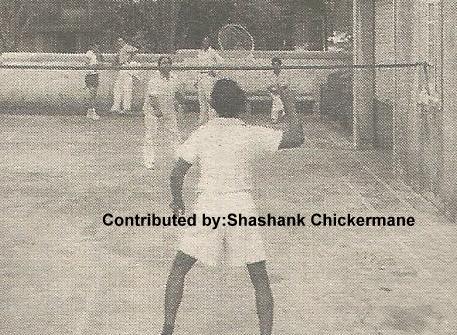 Rafi playing badminton with Naushad