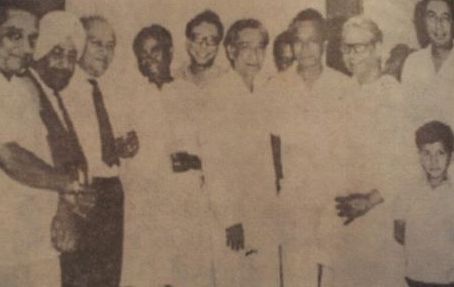 RD Burman with Naushad, Jan nishar Akhtar, Majrooh, Sahir & others