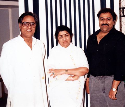 Lata with Jagjeet Singh & Sanjeev Kohli