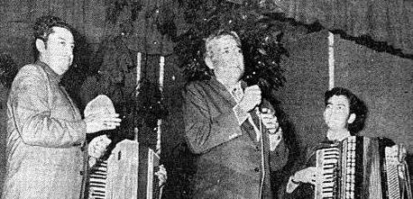 Kishoreda with Ashok Kumar singing in a concert