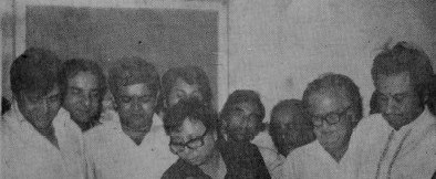 Kishoreda with RD Burman, Rajendra Kumar & others
