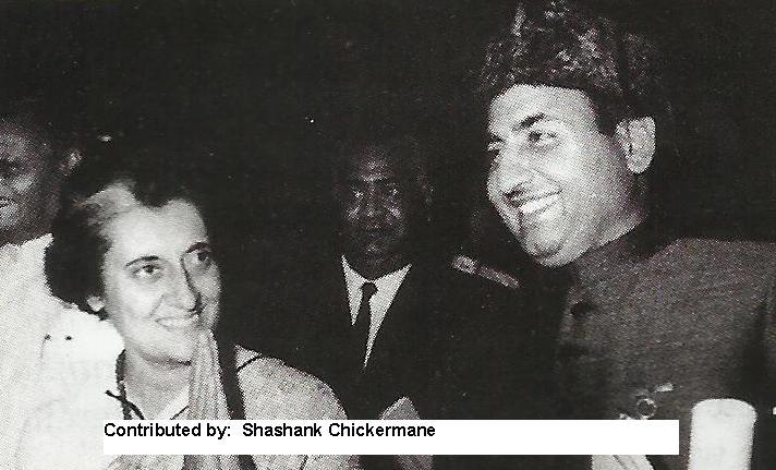 Mohdrafi with Indira Gandhi