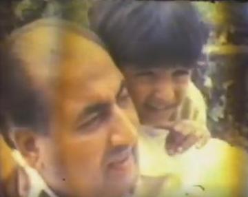 Mohammad Rafi with his grandson