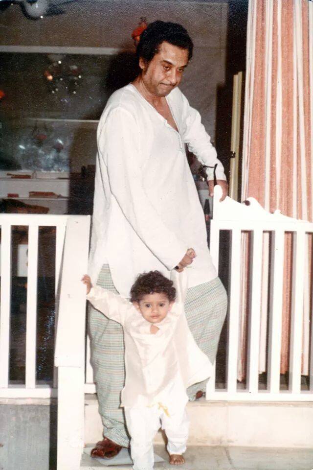 Kishoreda with his son Sumeet Kumar in his house