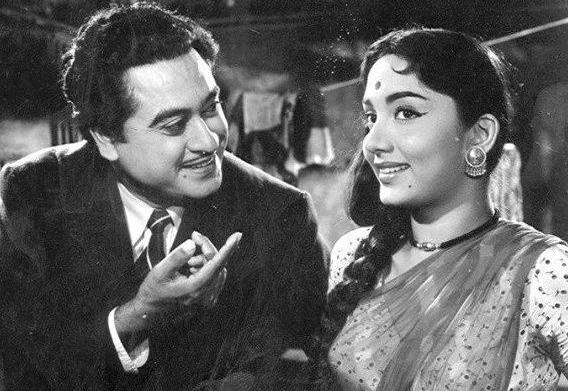 Kishoreda with Sadhana in the film scene