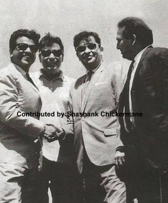 Shankar Jaikishan with Raj Kapoor & Rajendra Kumar