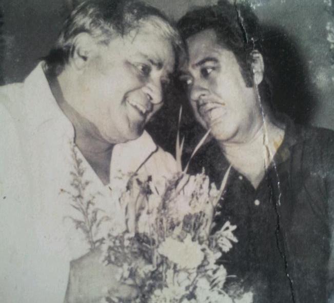 Kishore Kumar with Prithvi Raj Kapoor