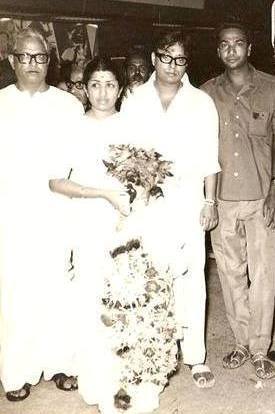 Lata with RD Burman, Dattaram & Majrooh Sultanpuri