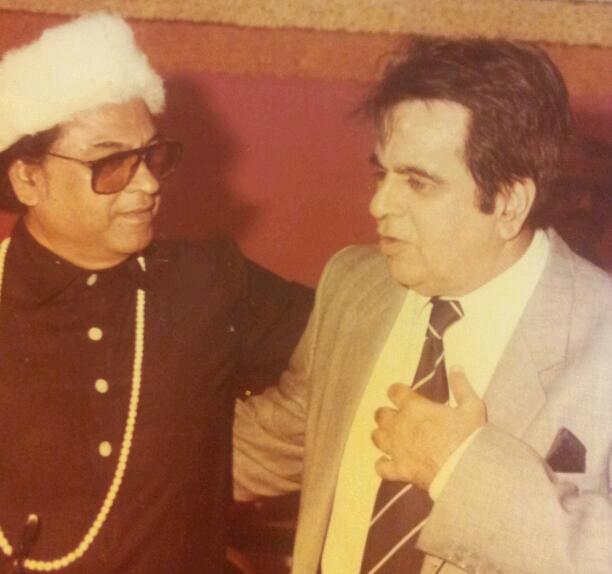 Kishore Kumar with Dilip Kumar