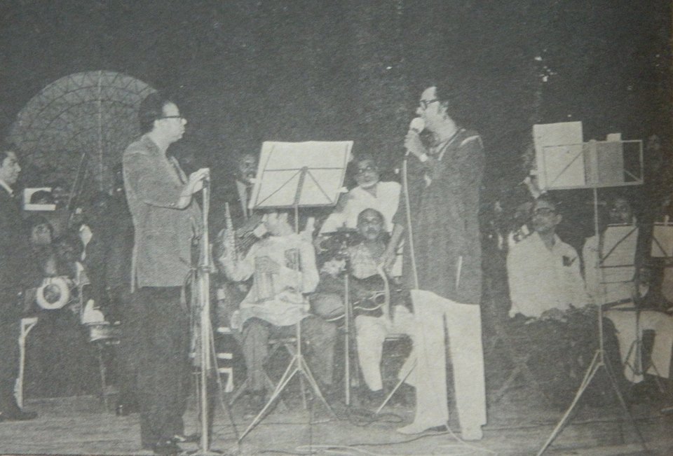 Kishoreda in the concert with RD Burman