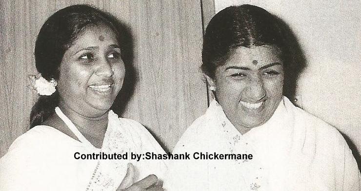 Lata Mangeshkar with Asha Bhosale