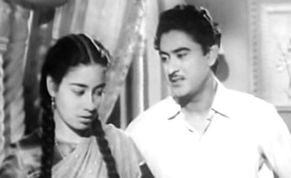 Kishoreda & Chand Usmani in a film scene