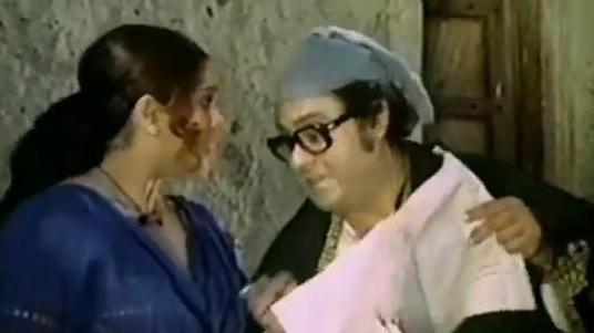 Kishoreda with Yogita Bali in the film scene