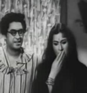 Kishoreda with Madhubala in the film
