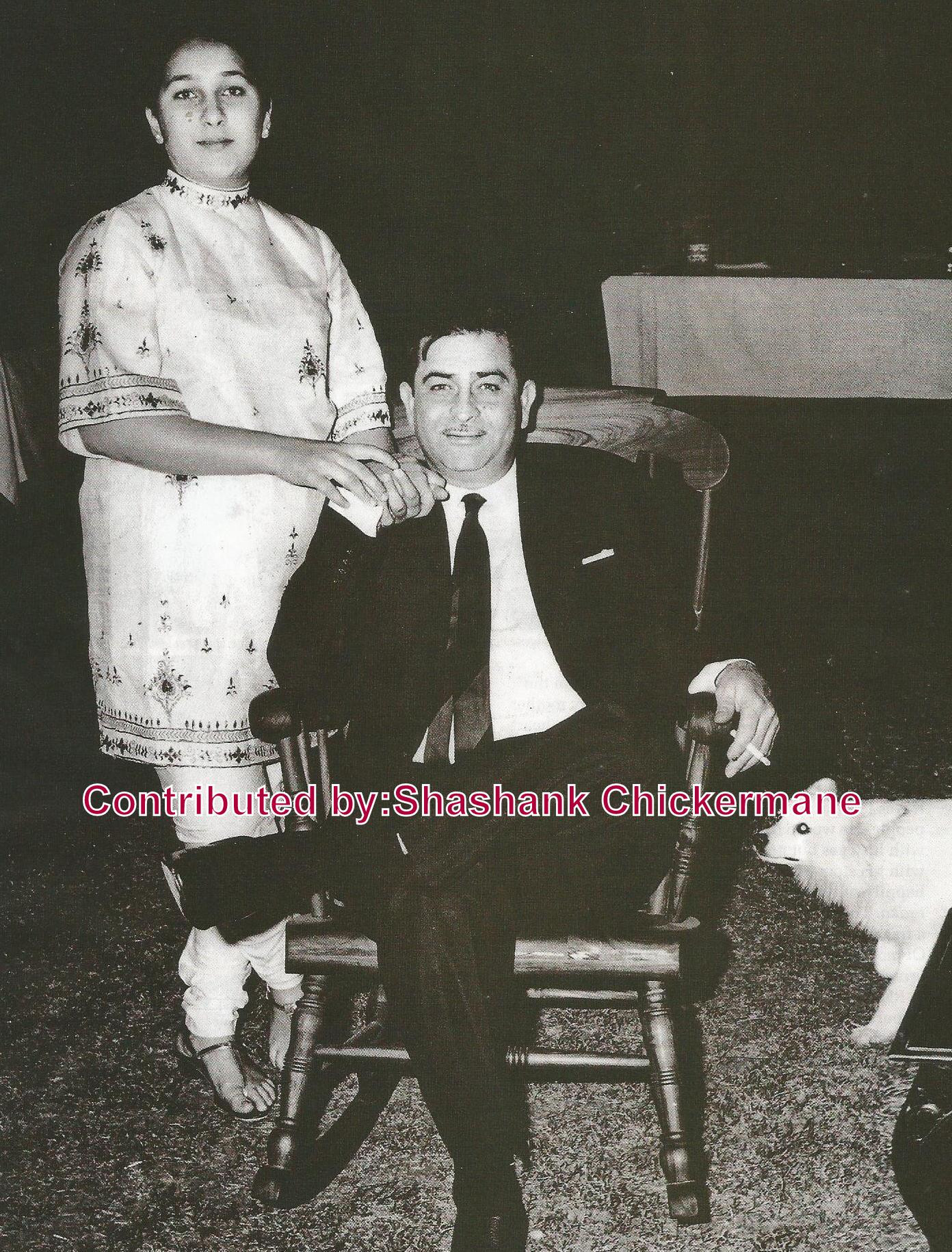 Raj Kapoor with his daughter Rima Jain