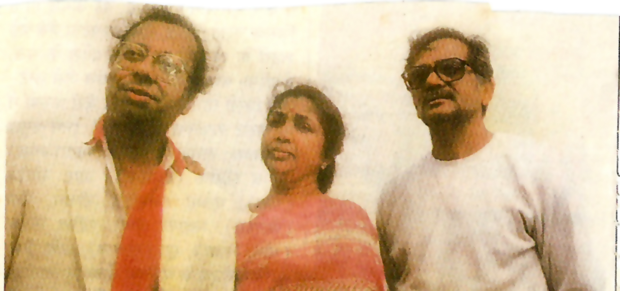 R.D Burman with Asha Bhonsle and Gulzar
