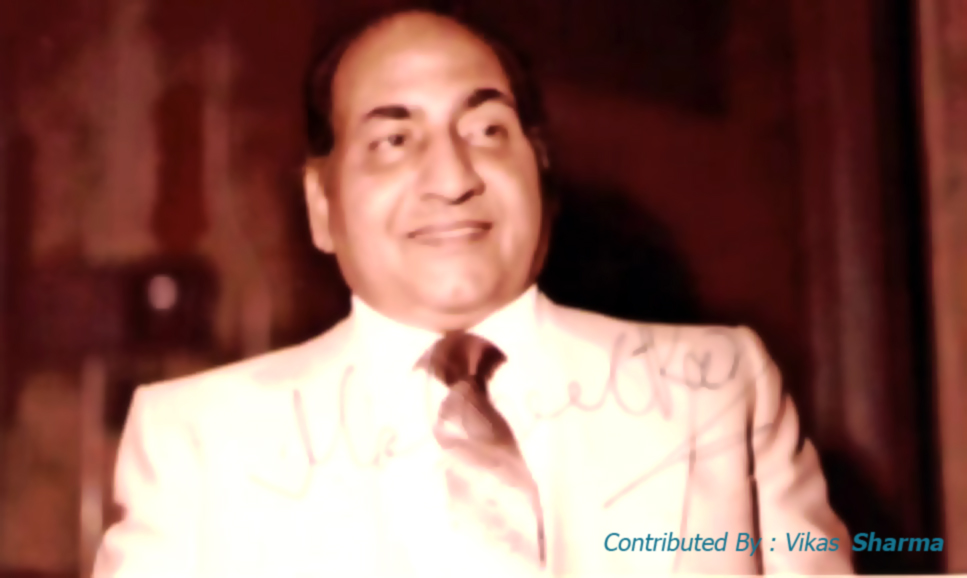 Autographed picture of Rafi sahib