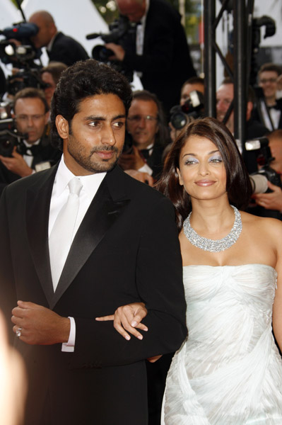 2007 Cannes Film Festival - Opening Night Gala and World Premiere of My Blueberry Nights - Arrivals - Abhishek Bachchan and Aishwarya Rai - 1