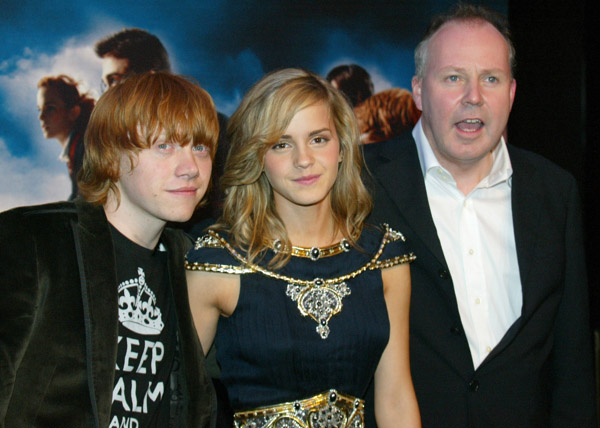 Actor Rupert Grint, Actress Emma Watson and Director David Yates attend the Premiere for the David Yates's film Harry Potter and the order of the phoenix on July 4, 2007 in Paris, France - 1