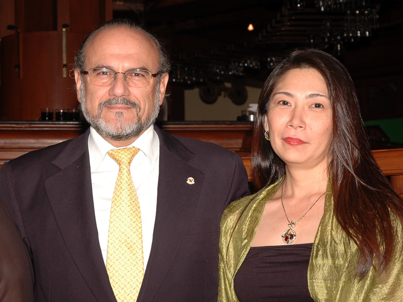 Buddha Mar Gaya Inaugural Party - Carlos A. Irigoyen Forno (Acting Ambassador) Embassy of Peru with his wife Regina