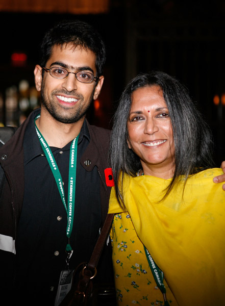 Directors Richie Mehta and Deepa Mehta at the Filmmakers Breakfast at The 32nd Annual Toronto International Film Festival - 1