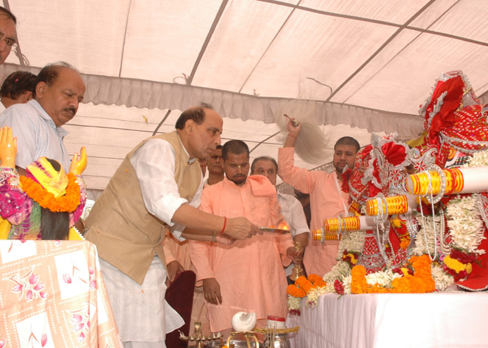 Yogacharya  Mr. Rajnath Singh President (BJP) and Mr. Harshwardhan Delhi State President (BJP)