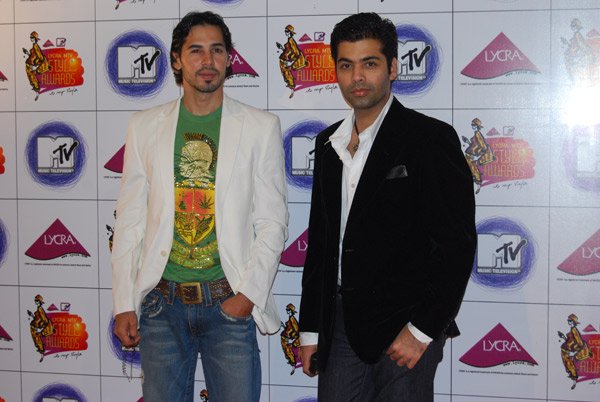 Dino Morea, Karan Johar at Lycra MTV Style Awards 2007