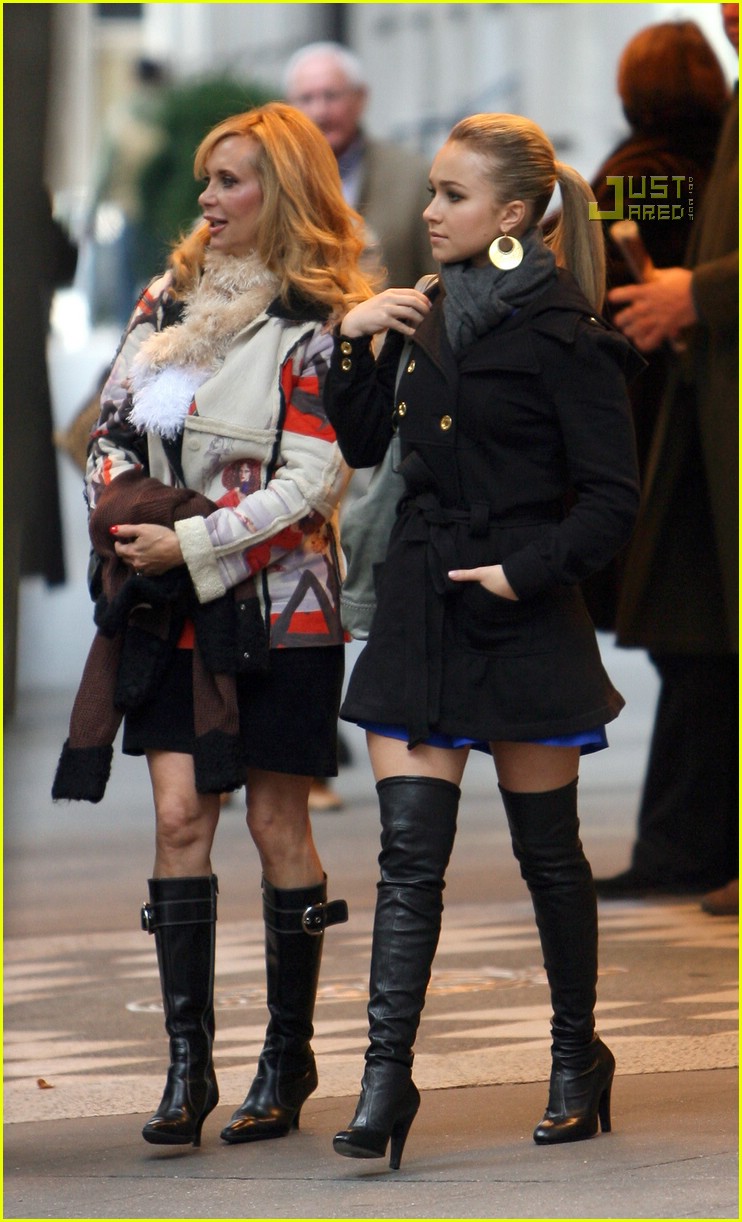 Hayden Panettiere - Wearing Thigh High Boots in NYC-2
