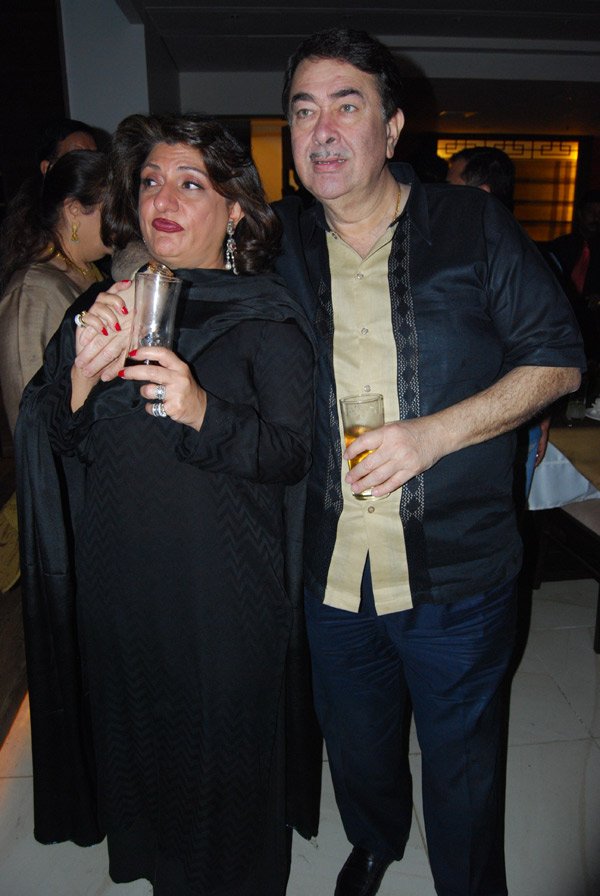 Randhir Kapoor at Pammi Bari's birthday party 