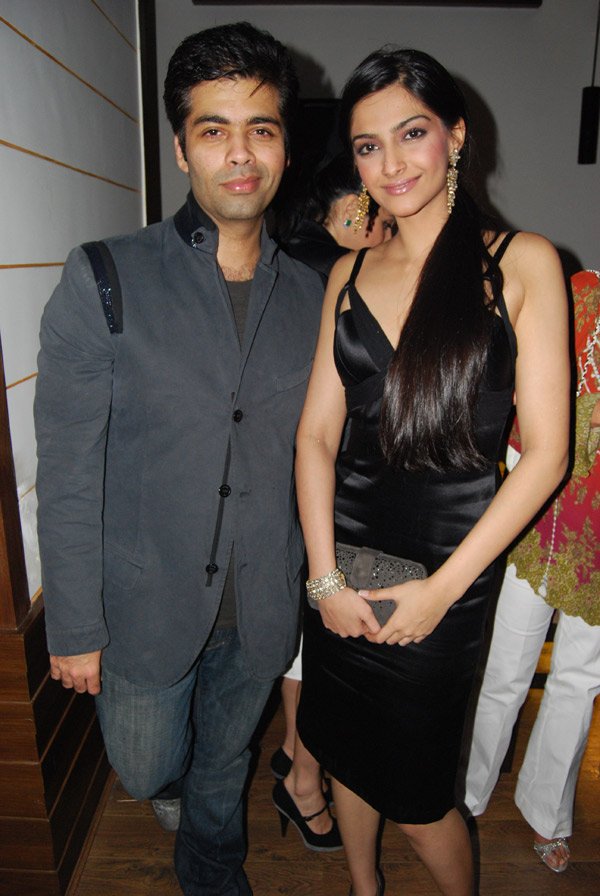 Karan Johar, Sonam Kapoor at Pammi Bari's birthday party 