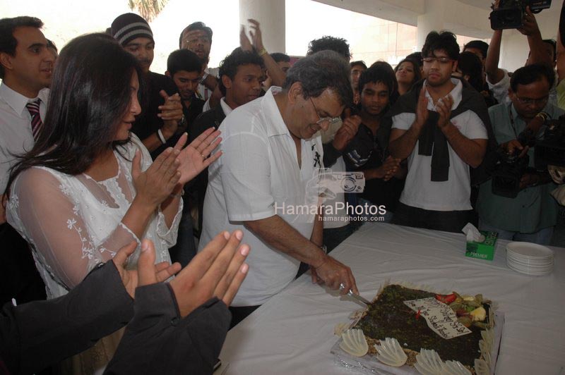 Subhash Ghai, Shefali Shah at Subhash Ghai's birthday bash and music launch of film Black And White